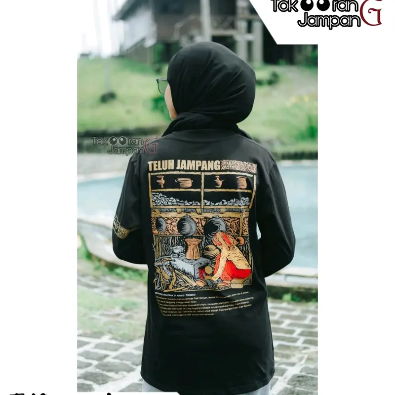 KAOS TELUH JAMPANG ORIGINAL / KAOS DISTRO PRIA LENGAN PANJANG TELUH JAMPANG TERBARU | Motif MEULEUM OPAK 2