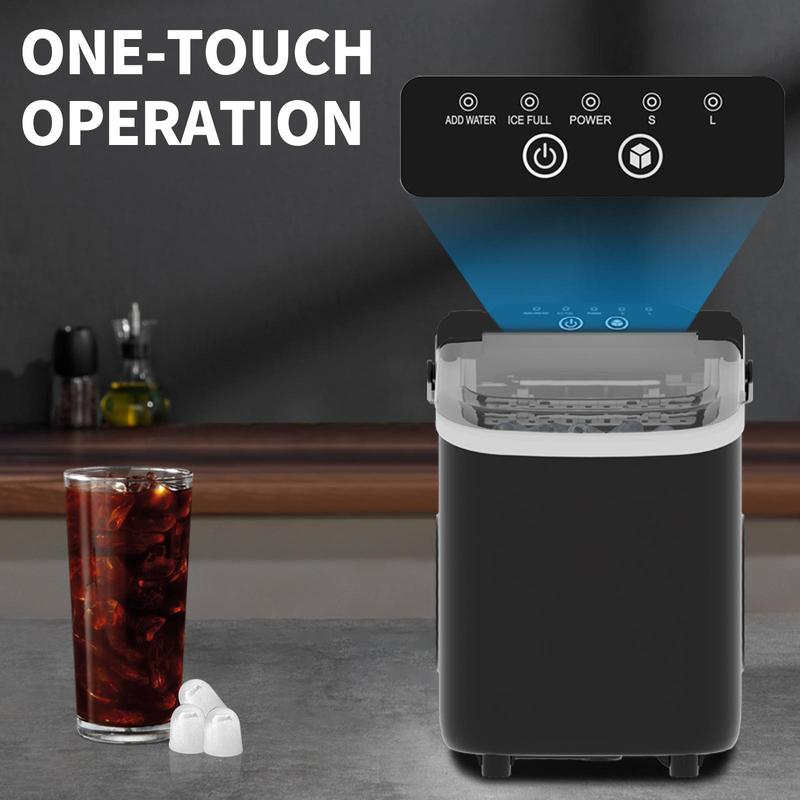Portable Ice Maker, Countertop Ice Machine with Ice Scoop & Basket, Ice Maker Machine with Self-Cleaning Function for Home, Office, Party 6