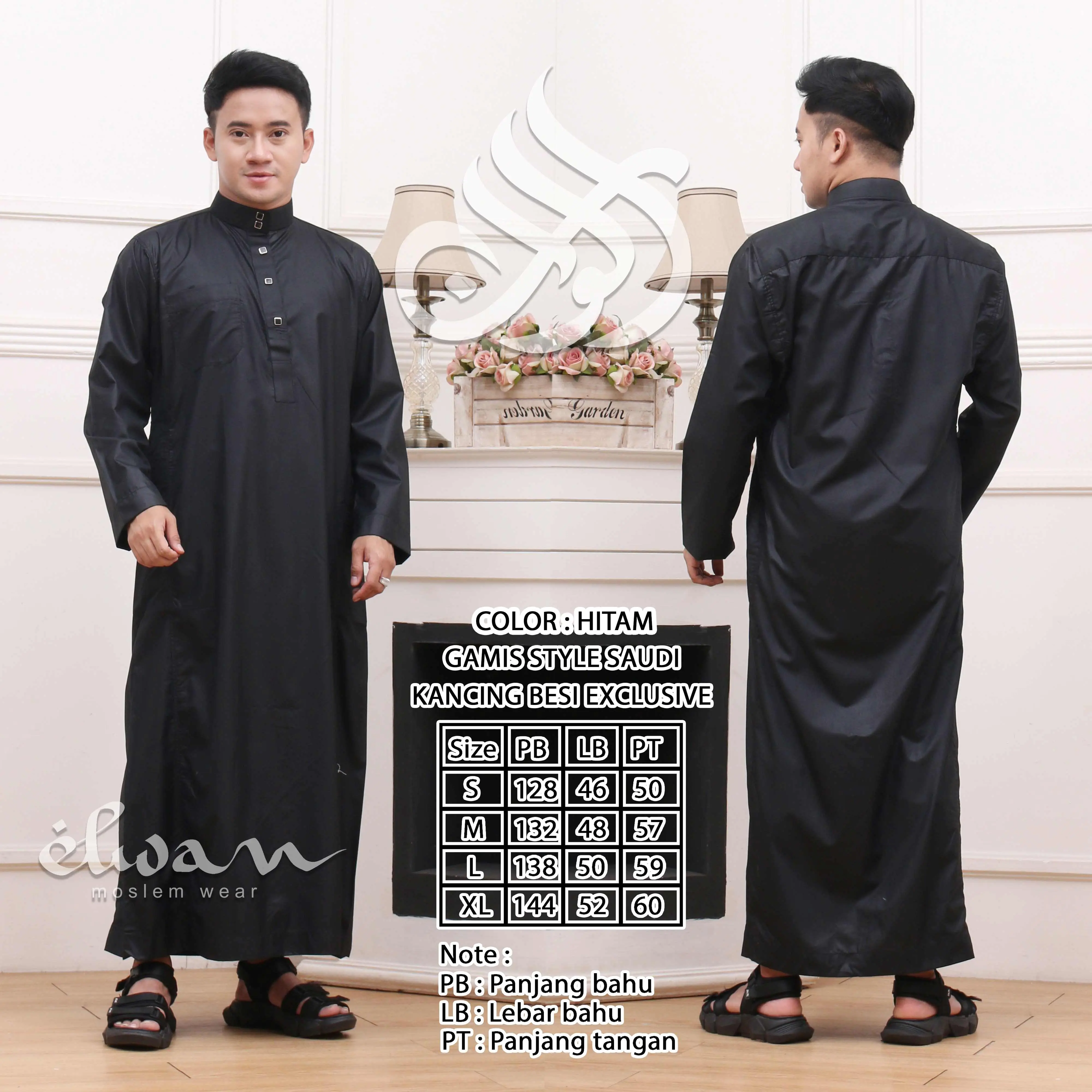 GAMIS PRIA DEWASA JAHITAN SAUDI KANCING METAL A