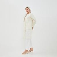 Gambar Geela X Aurelie Hermansyah - Dafina Cream Two Set Tunic (G.1768) | Tunik Wanita - putih, s dari Geela Fashion Kab. Boyolali 5 Tokopedia