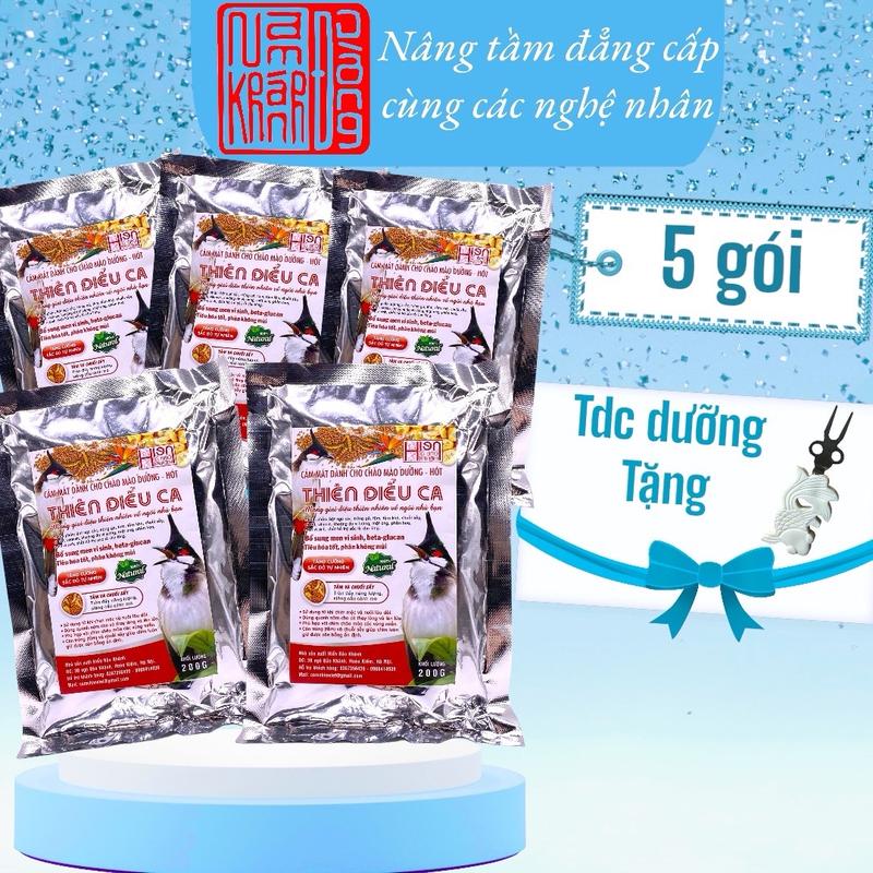 Combo 5 Gói Thiên Điểu Ca TẶNG XIÊN TRẮNG - Thức Ăn Chim Cảnh - Thương Hiêu Hiển Bảo Khánh