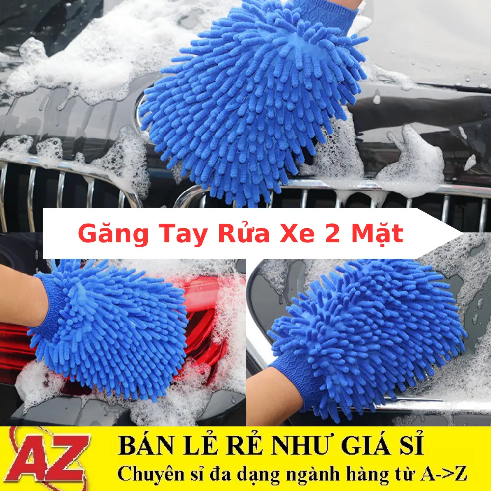 Găng Tay San Hô Rửa Xe Máy, Oto Sợi Microfiber, Vệ Sinh Nhà Cửa