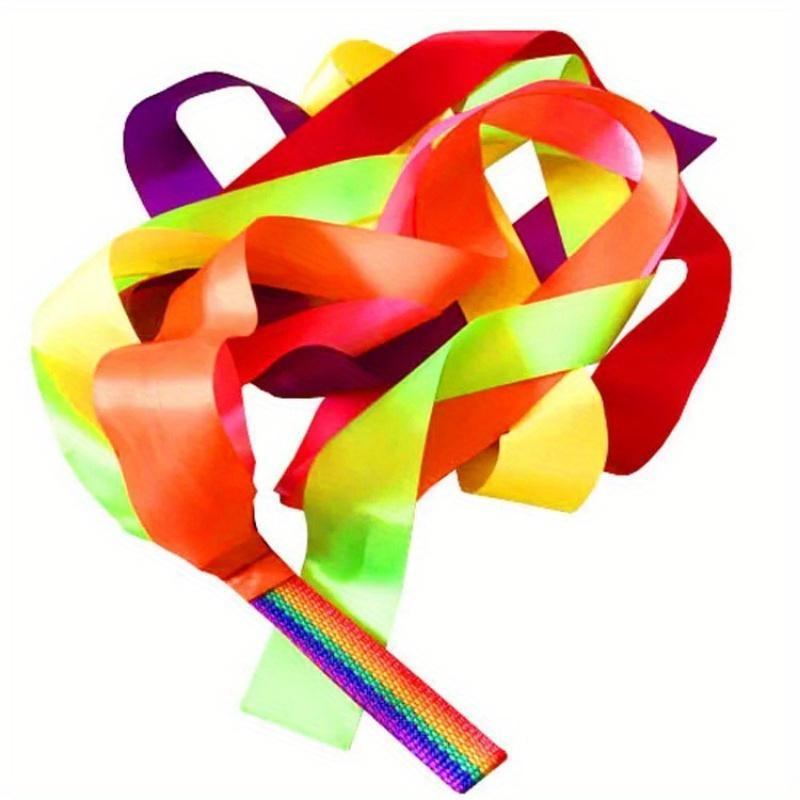 Product Introduction of Colorful Gymnastics Ribbon, 2 Counts/set Handheld Dance Ribbon, Dance Streamer, Gymnastics Supplies for Home School Dormitory Outdoor 6
