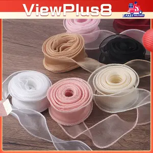 1 Roll Pita Satin Gelombang Fishtail Lebar 4cm Panjang 9 Meter Pita Organza Korea Aksesoris Florist Buket Bunga Pita Kado Aesthetic Hiasan Dekorasi Kue Pita Buket Bunga Trendi