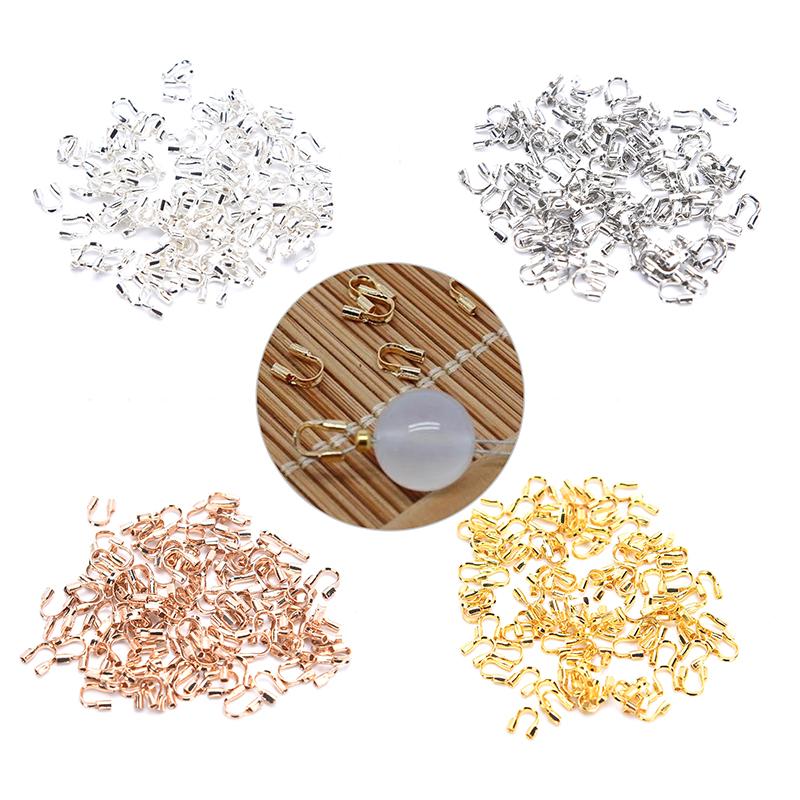 100Pcs U Shape Clasps Wire Thread Protectors DIY Making Connector ...