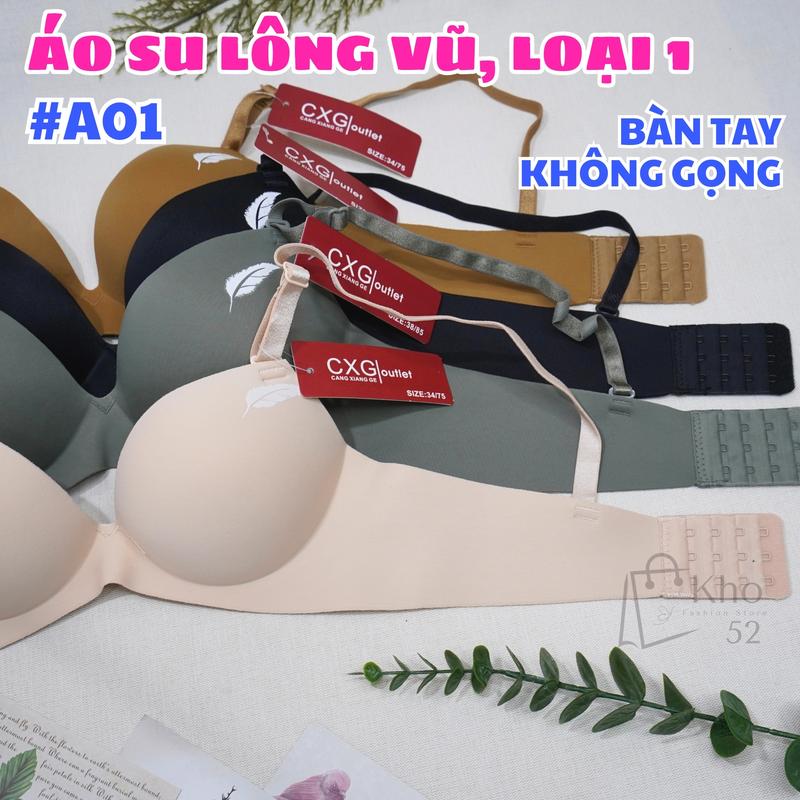   Loại 1   Size 38-42  Áo Ngực Su Không Gọng Hình Chiếc Lá Áo Su lông vũ Cài Sau Đệm 3cm 