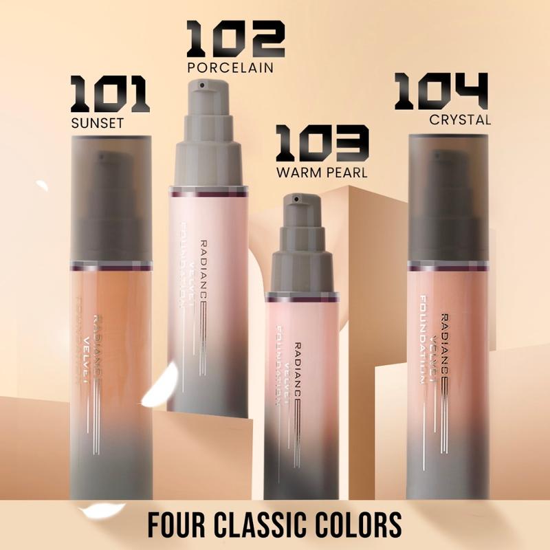 Music Flower Set: Radiance Velvet Liquid Foundation Powerstay 18H Matte Base + Moisturizing Setting Sprayx Makeup 5