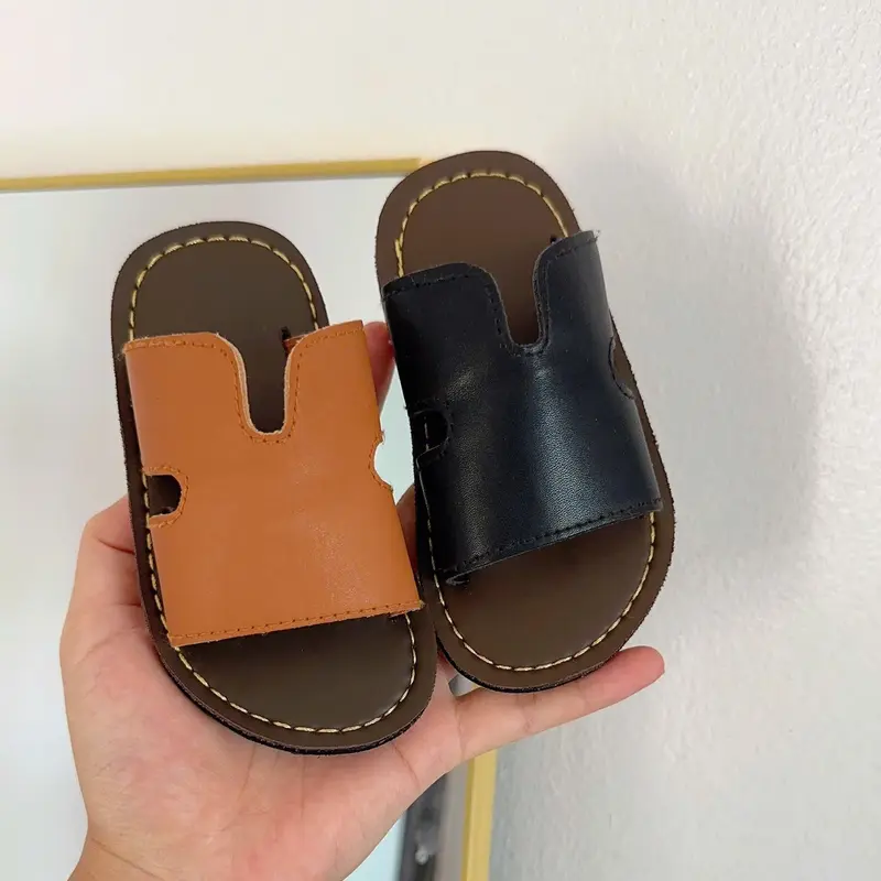 Dép Da lê(Fom nhỏ chân gầy tăng 1sz chân bụ tăng 2 sz) cho bé trai và gái sz 21-35 phong cách thời trang hottrend dễ đi dễ sử dụng 3