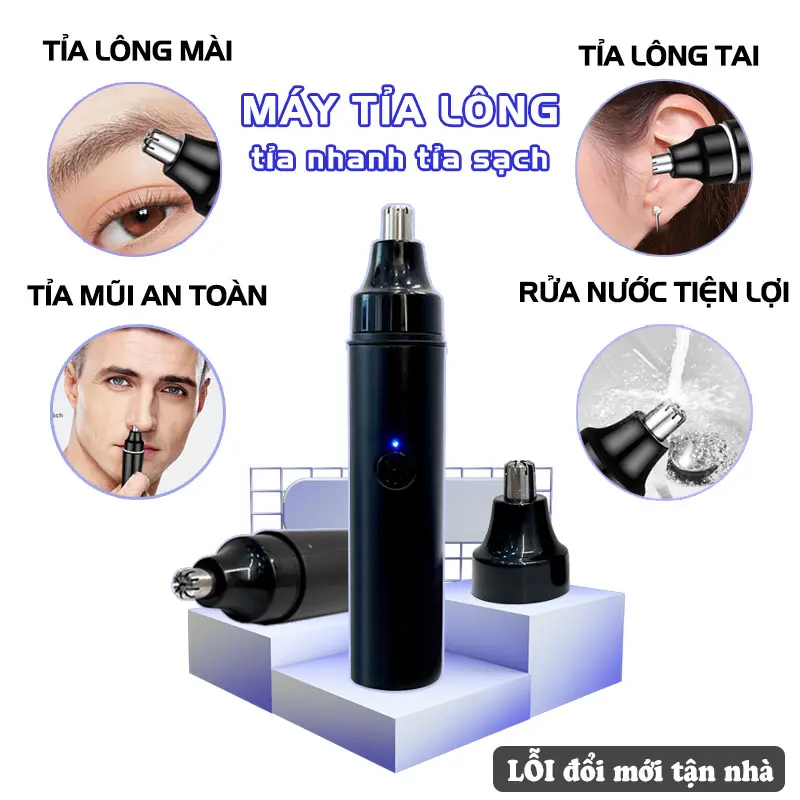 Máy tỉa lông mũi sạc pin tiện lợi, tỉa sạch mọi góc ngách nhanh gọn máy  tỉa