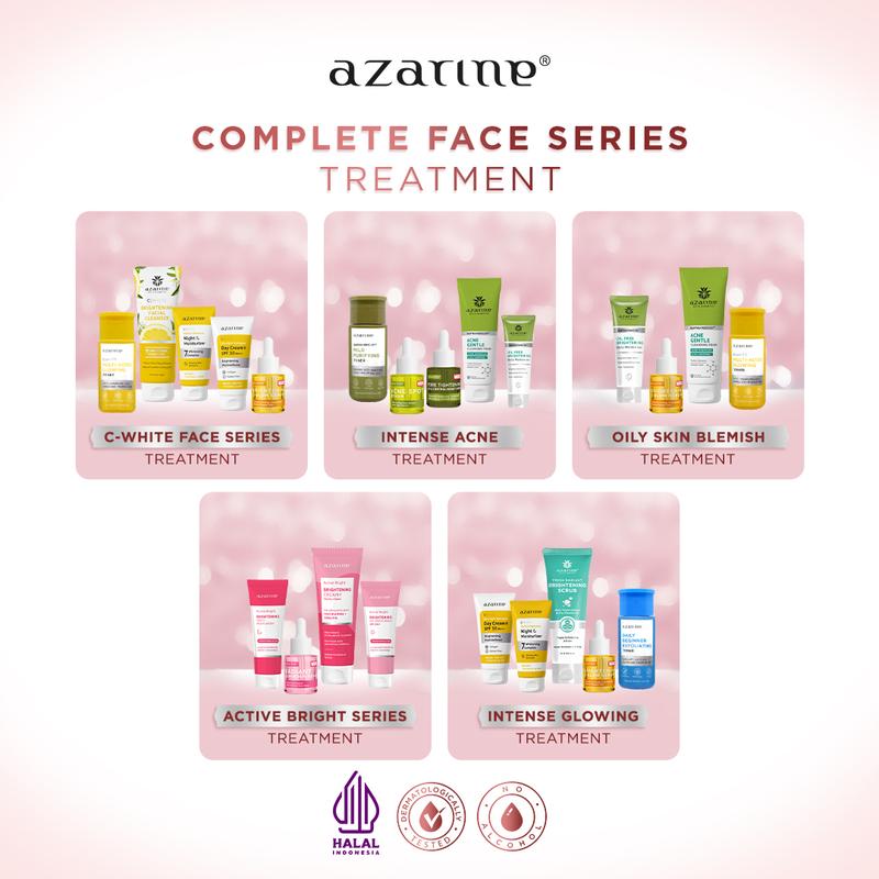 Azarine Complete Face Series Treatment Paket Lengkap Skincare Face Wash Toner Day Cream Night Cream Moisturizer Cleansing Creamy Facial Oily 0