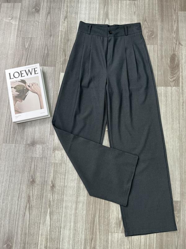 Quần ống rộng nữ chất Gold Hàn, Quần tây ống suông cullotes dáng dài 1 khuy Pants Jean  Women 3