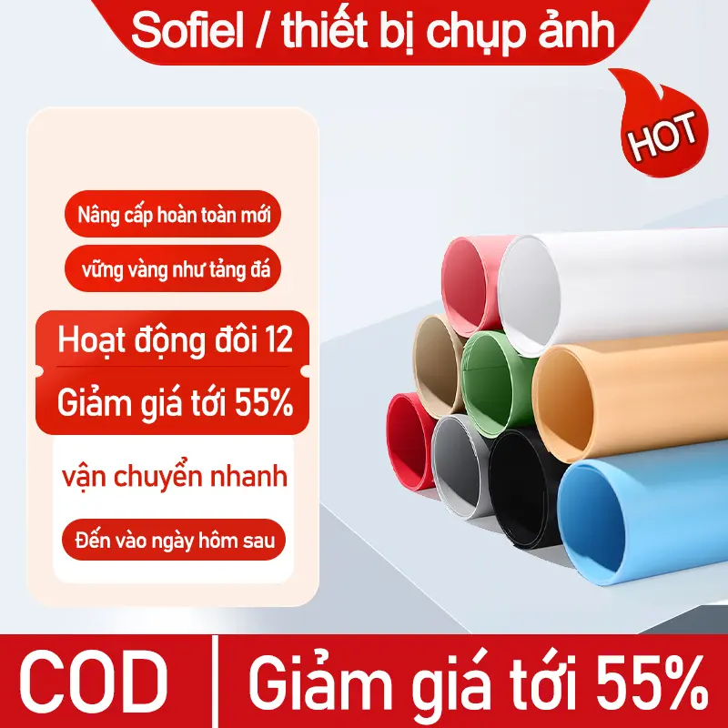 Phông Nền Nhựa PVC Chống Lóa, Chống Nước, Loại Mới Phông Nền Chụp Ảnh Cao Cấp Phụ Kiện Đèn