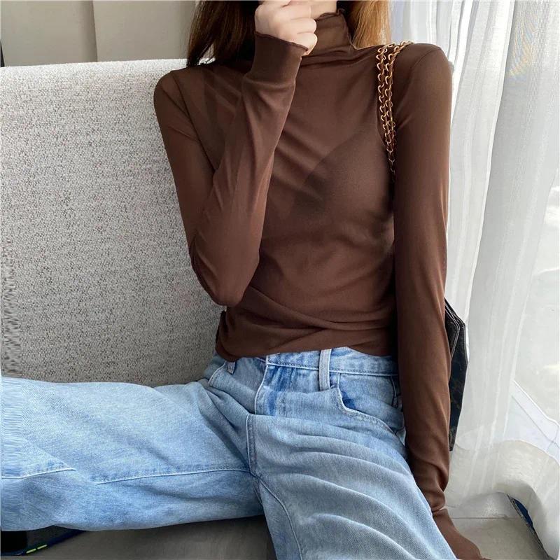 Product Introduction of Áo Thun Nữ, Áo Dài Tay, Xuyên Thấu Đối, 1 Chiếc Top Women 14