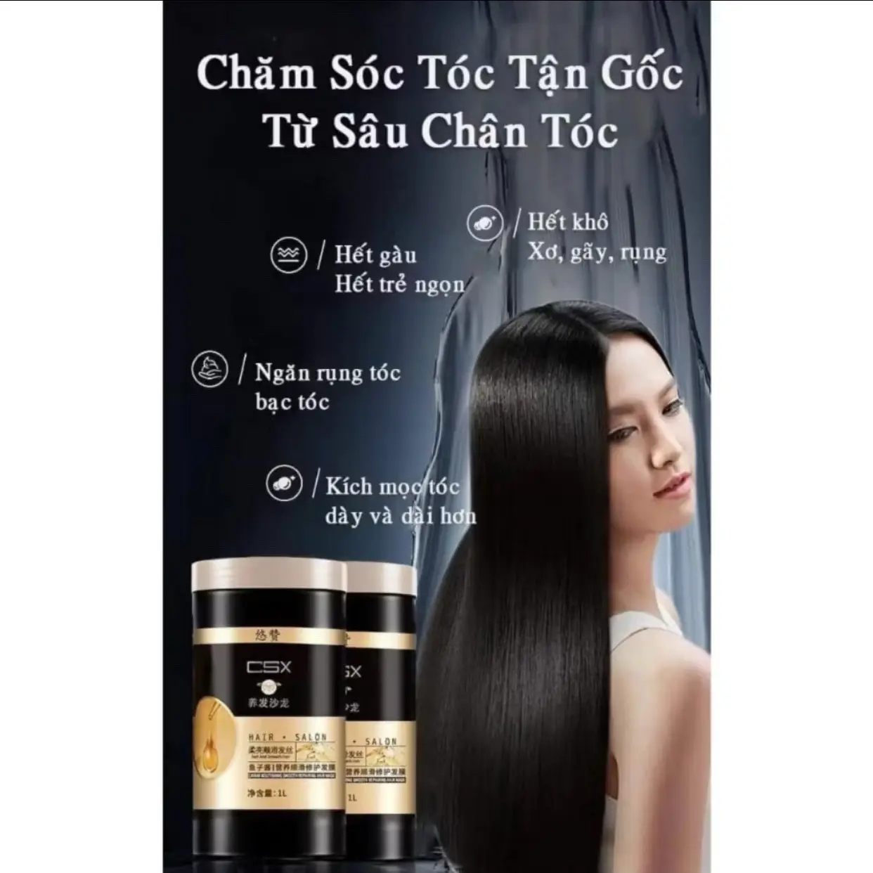 ￼Kem Ủ Tóc CSX Mềm Mượt Và Giảm Gãy Rụng, Phục Hồi Tóc Hư Tổn Hủ 1000mL