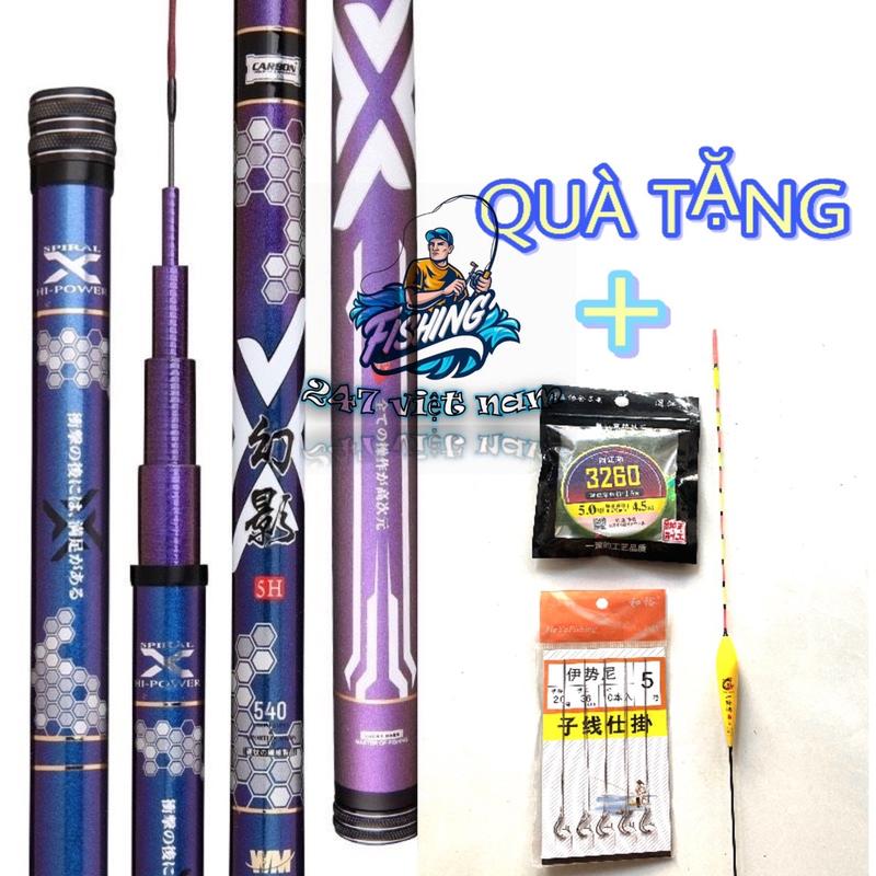 SALE Cần câu đài Huyền Ảnh 5H - 19i, Chuyên đánh rô, diếc, chép + Quà Tặng( Ngọn phụ, trục, thẻo, phao ngày ) Đi Câu Fishing Bắt Cá Câu Cá Carbon Nam