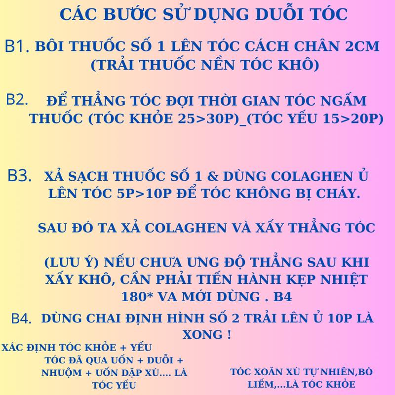 Thuốc duỗi tóc tại nhà không cần kẹp nhiệt, cách sử dụng đơn giản, hiệu quả _ Tony Hair 2