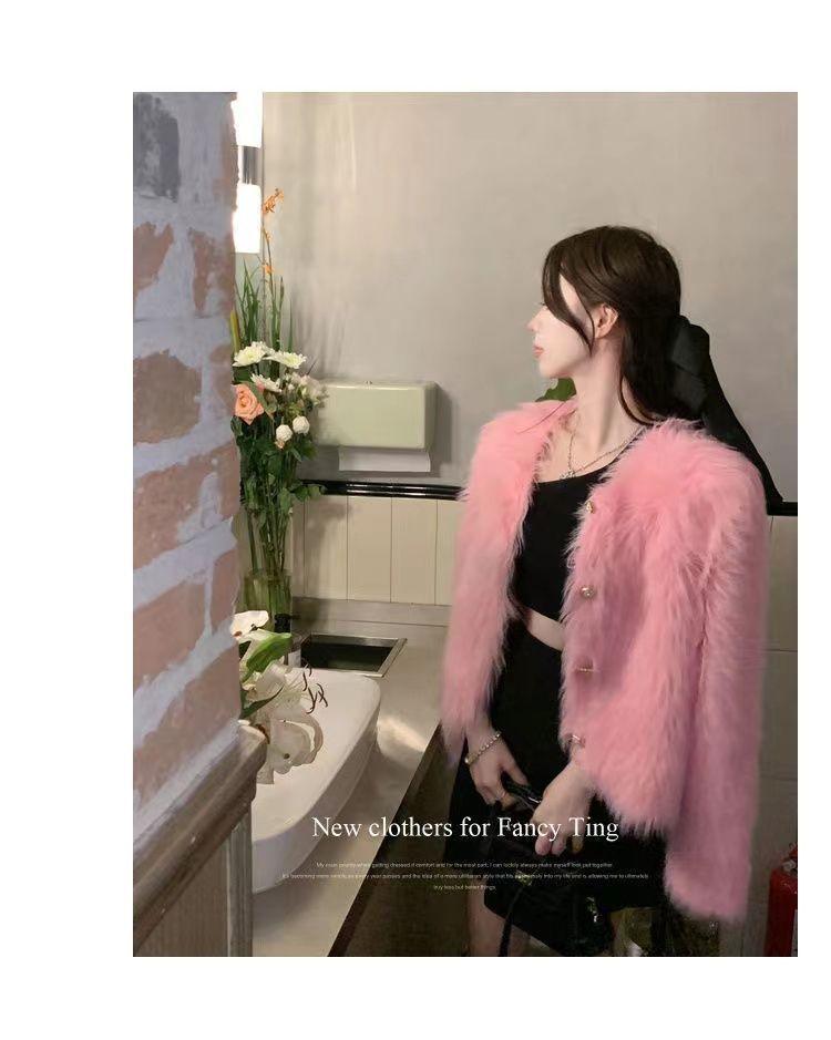 Product Introduction of Áo Khoác Len Cardigan Dệt Kim, Len Giống Lông Chồn, Dành Cho Nữ, Quần Áo Mùa Thu Và Mùa Đông, Dày Dặn, Hàng Mới Về, Ngắn, Ngắn, Mềm Mại Và Nếp, Sản Phẩm Châu Âu Phổ Biến Năm 2025 16