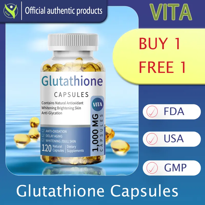 vita glutathione capsule fda approved 60 /120 Pcs VITA Glutathione Collagen Capsules For Skin Whitening