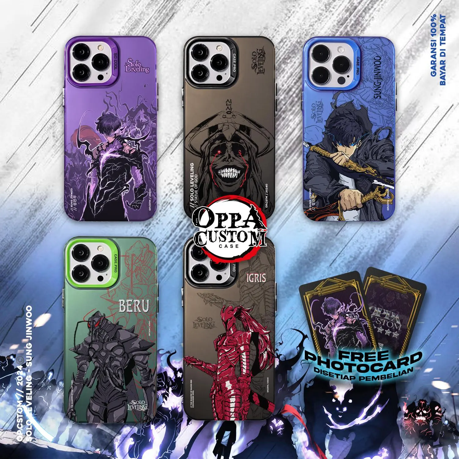 SOFTCASE Premium Laser Matte Hard Casing HP CASE ANIME SOLO LEVELING FOR ALL TYPE - SUNG JINWOO OPPA CUSTOM