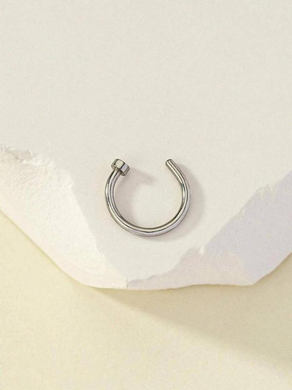 Unisex Street Trend C Shape Lip Ring, Trendy Minimalist Lip Ring, Chic Body Jewelry for Daily & Party Decor for Men & Women 2