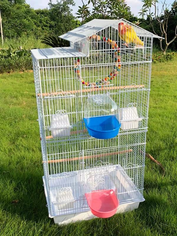 Product Introduction of Bird Bathtub Shower Box  Plastic Case Water Bath Tub for Pet Bird Bowl Parrots Parakeet Hanging Birdbath Cage accessories 2