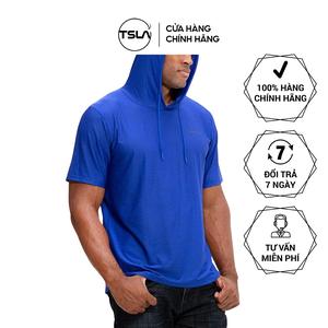 Áo hoodie ngắn tay thể thao nam TSLA form oversize chất thun co giãn kháng khuẩn chống uv tập gym đá bóng TSO2028 Sport Tập Thể Dục