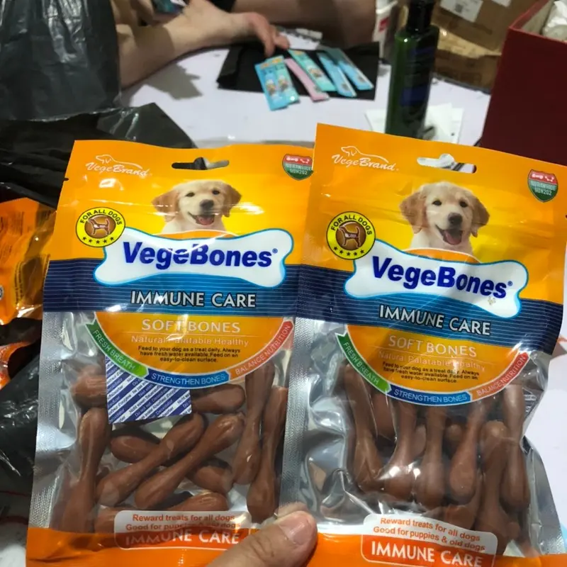 XƯƠNG THƯỞNG VEGEBONE CHO CHÓ SIÊU NGON 60GR,xương gặm sạch răng chó mèo bánh thưởng ăn vặt cho chó mèo 5