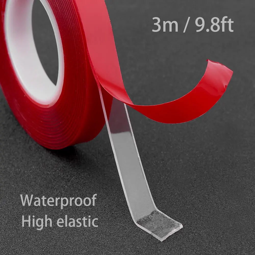 3M * 8mm Heavy Duty Transparent Double Sided Tape Super Strong Clear Acrylic Foam Adhesive