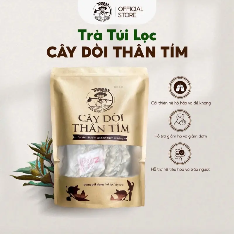 Trà Túi Lọc Cây Dòi Thân Tím - Nam Dược Lão Nông