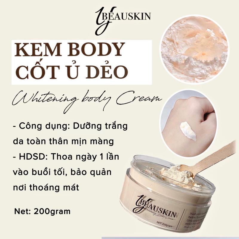 [YBEAUSKIN] Kem Cốt Ủ Dẻo Dưỡng Da Body 200gr - chất kem mềm, mịn dễ thoa   Kem Body Nữ Women