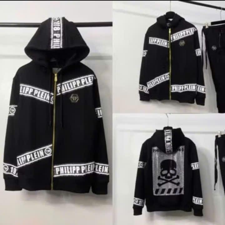 Product Introduction of Áo khoác nỉ nam nữ phi lipp plein khóa zip đính kim tuyến hình đầu lâu sang trọng - Menswear - Jacket 38