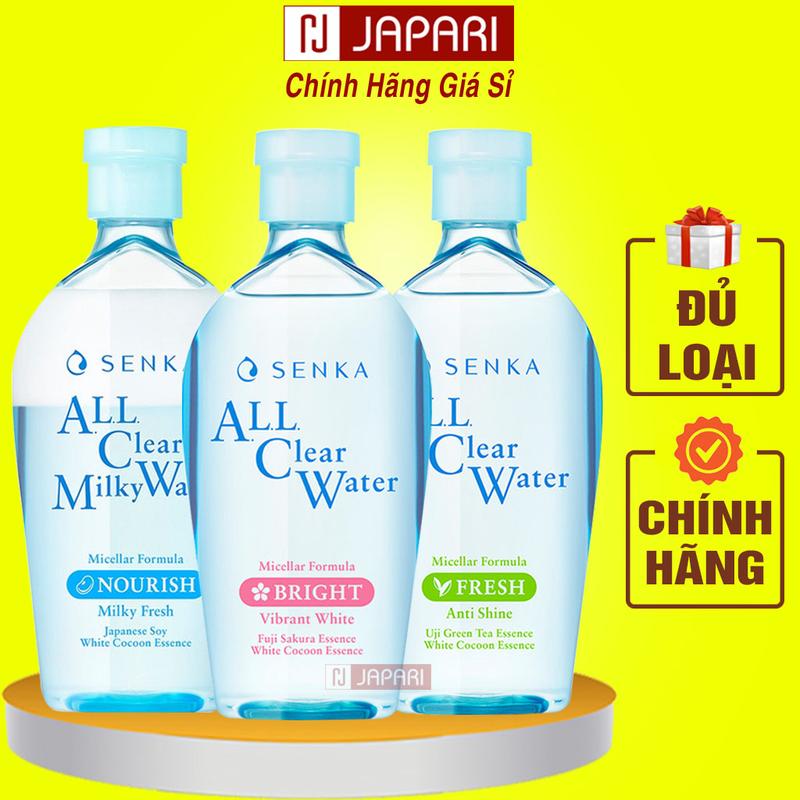 Nước Tẩy Trang SENKA NHẬT CHÍNH HÃNG - Dầu Tẩy Trang Senka 2 Lớp/ KHÔNG CỒN Cho Da Dầu Mụn, Da Khô, Da Trang Điểm JAPARI