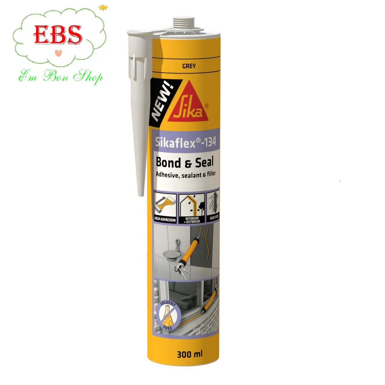 (CHÍNH HÃNG SIKA - DATE MỚI) Sika flex 134 Bond & Seal 300ML, Chất trám khe, kết dính đàn hồi PUR đa dụng. MÀU XÁM