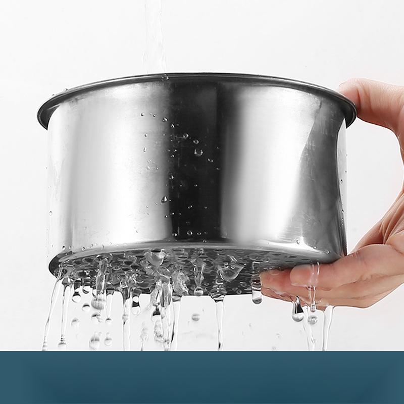 Rổ thoát nước, thiết kế hình thiên nga, vật liệu thép không gỉ, giá thoát nước Treo cho bồn rửa nhà bếp, đặc biệt, không cần khoan, giỏ lọc tách khô và ướt 3