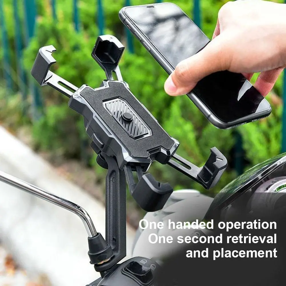 Giá Đỡ Điện Thoại Xe Máy, Chống Sốc, Giá Đỡ Điện Thoại Trên Ô Tô, Thiết Kế Bốn Chấu, Để Cố Định Điện Thoại Di Động Dễ Dàng Lắp Đặt, 1 Cái