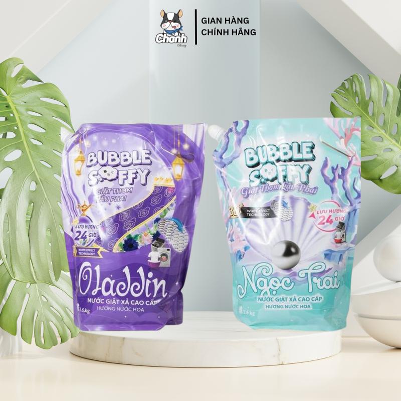 Thùng 2 Túi Nước Giặt Xả Hương Nước Hoa Bubble Soffy 3.6kg x 2