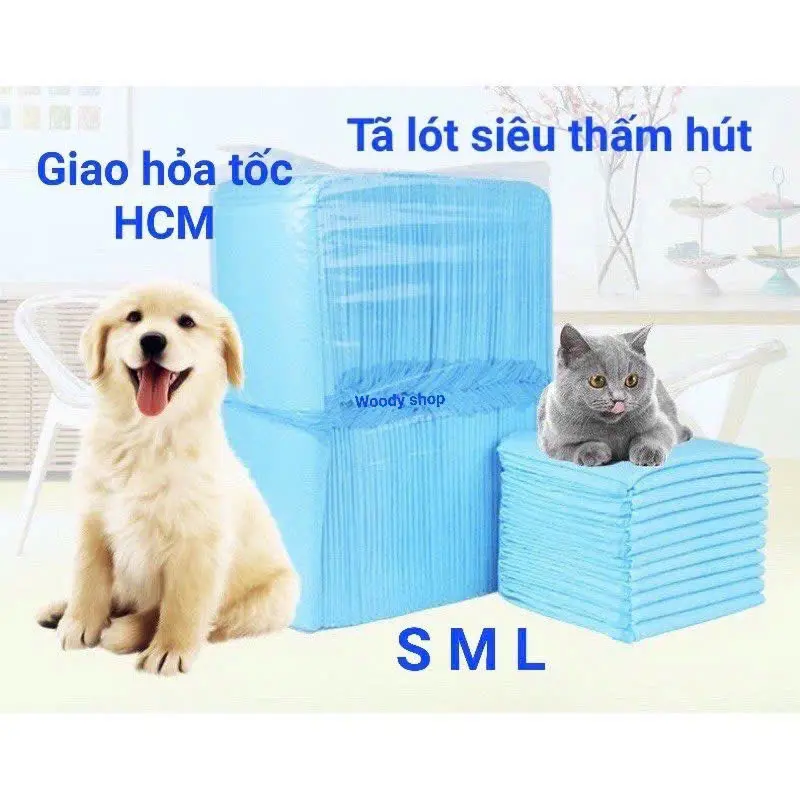 Tã Bỉm Giấy Lót Chuồng Cho Chó Mèo Siêu Thấm Hút Cho Chó Mèo Cực Kì Tiện Lợi 33x45cm