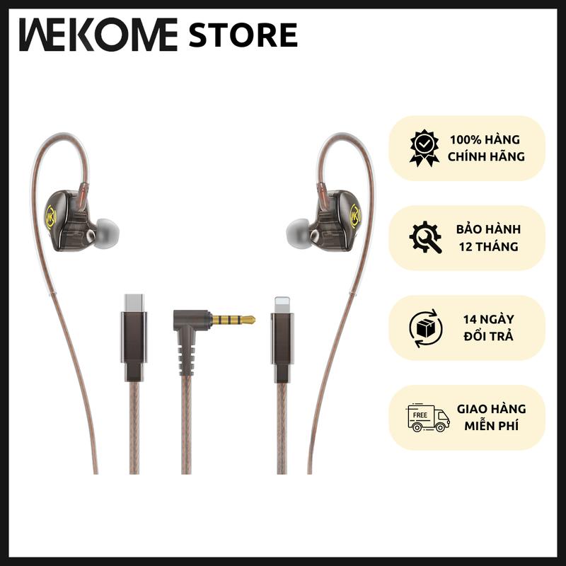 Tai Nghe Có Dây WK Design YC08 Thiết Kế Trong Suốt Nút Silicon Chống Ồn Tốt