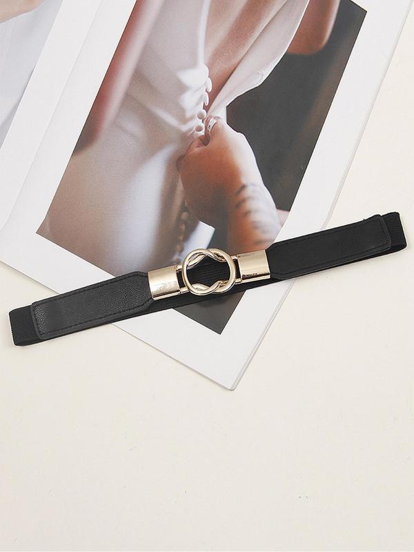 Women's Solid Color PU Buckle Belt, Fashionable Waistband for Jeans, Casual Waistband for Daily Clothing Decor, Trendy All-match & Exquisite Belt for Gift 5