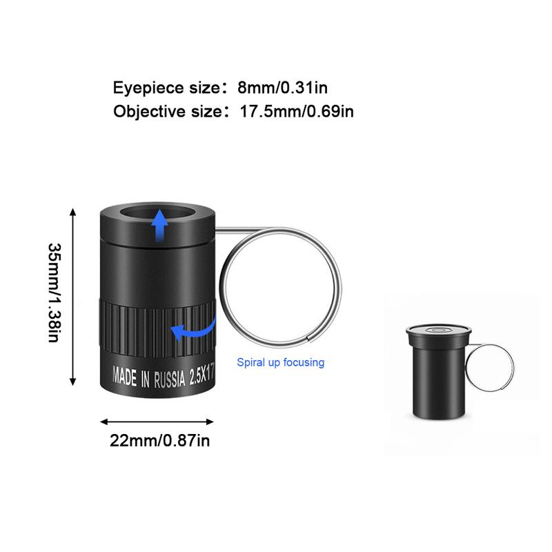 Product Introduction of 2.5X17.5MM HD Eye Protection Mini Telescope Single-Tube Telescope With Finger Buckle #471826 0