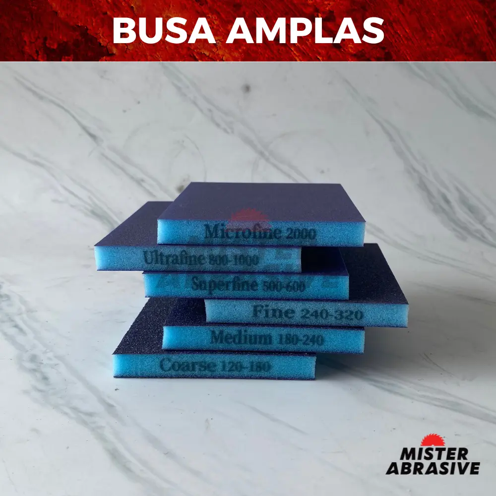 Busa Amplas Sponge Sanding Spon Abrasive Pad