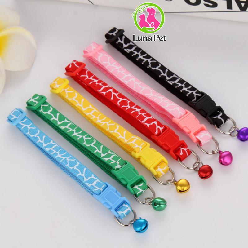 Vòng cổ lục lạp hoạ tiết dấu chân cho thú cưng LunaPet