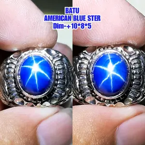 BATU CINCIN AMERICAN BLUE STER RING TANAM