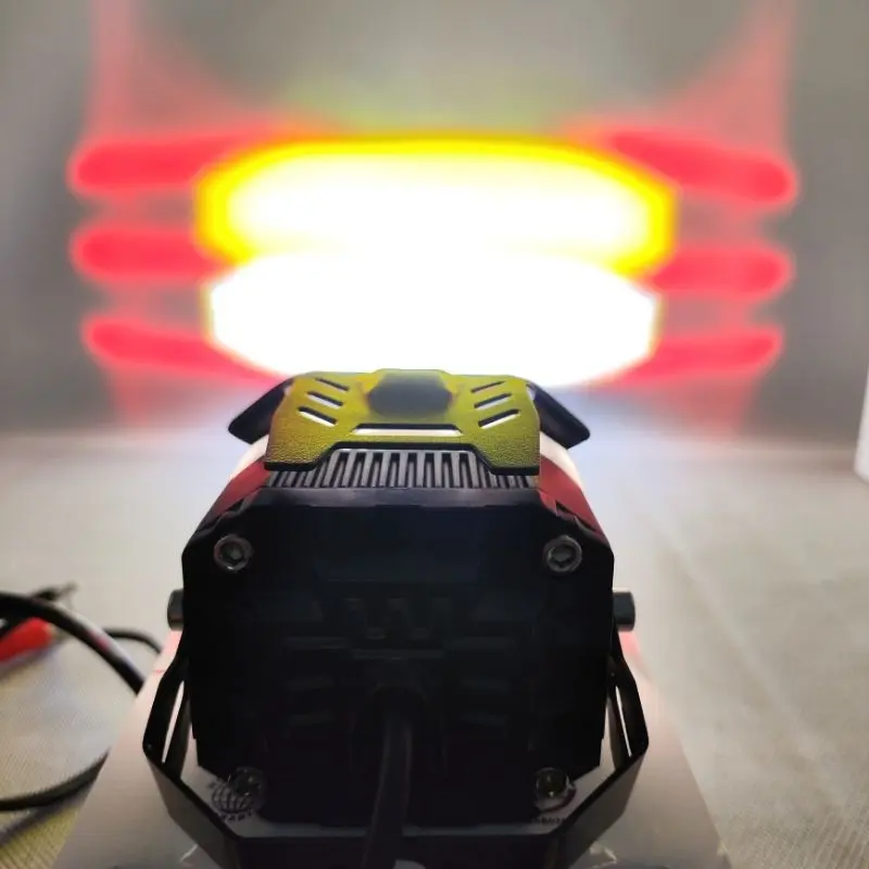 Lampu Tembak Laser 1 Mata Jauh Dekat Putih Kuning Plus Devil Red Blue 4 Mode High Low 3