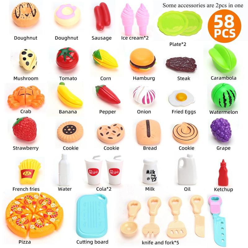 Random Color Simulated Food Toy, Pretend Play Food Toy, Kitchen Accessories, Fine Motor Skills Toy, Preschool Accessories, Kids Toys 6