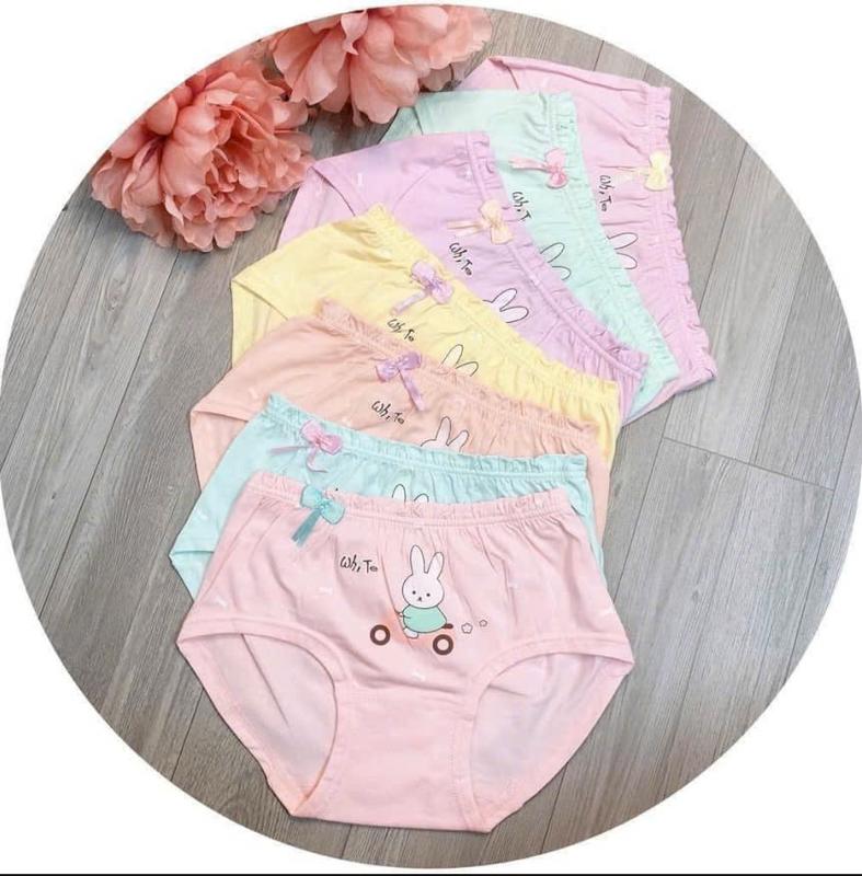 Combo 10 quần lót tam giác cotton THỎ dành cho bé gái với chất liệu mềm maj , thoáng mát ( có tách lẻ 5 quần)