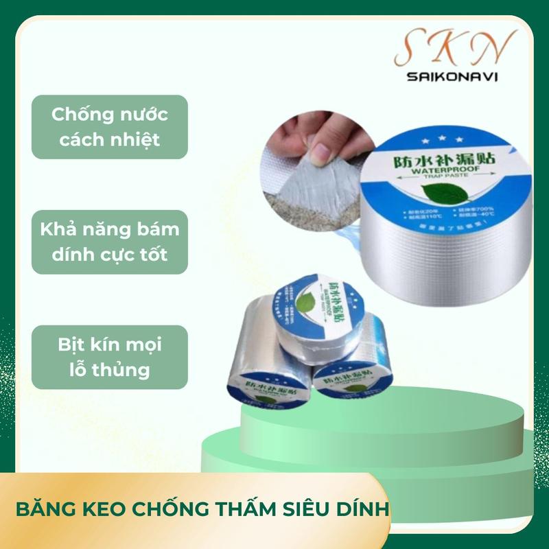 Cuộn băng keo chống thấm dài 5 mét rộng 5cm 10cm - miếng dán siêu dính chống dột trần nhà