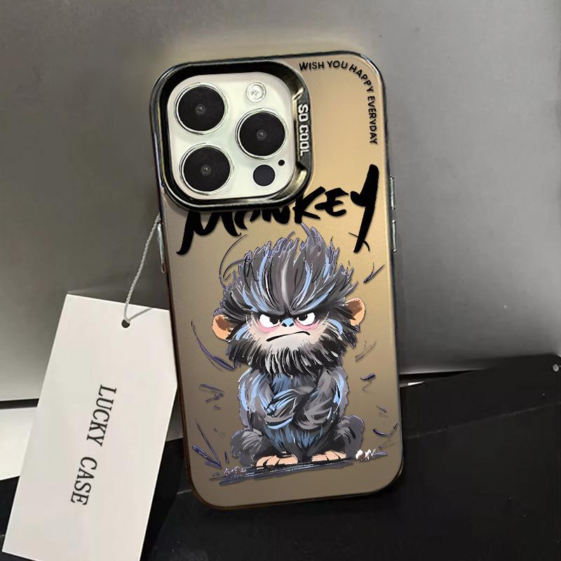 Product Introduction of Ốp Điện Thoại Họa Tiết Khỉ, Thích Hợp Cho iPhone 15Pro Max, 14, 13, 12, IP Cao Cấp 16, 11Promax, 7 / 8 Plus, X, XR, XSMAX, SE2020, IMD ốp cứng, Silicon, Bảo Vệ Chống Sốc 4