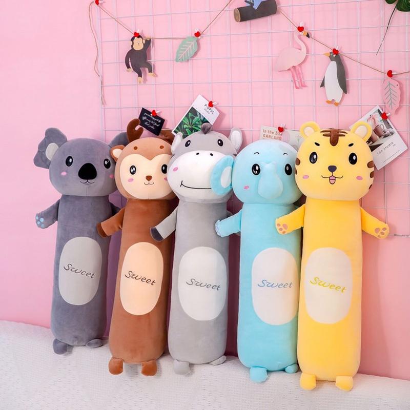 Gấu Bông Gối Ôm Hình Thú Hươu Cao Cổ Nâu Gối Ôm Đi Ngủ Cho Bé - G14