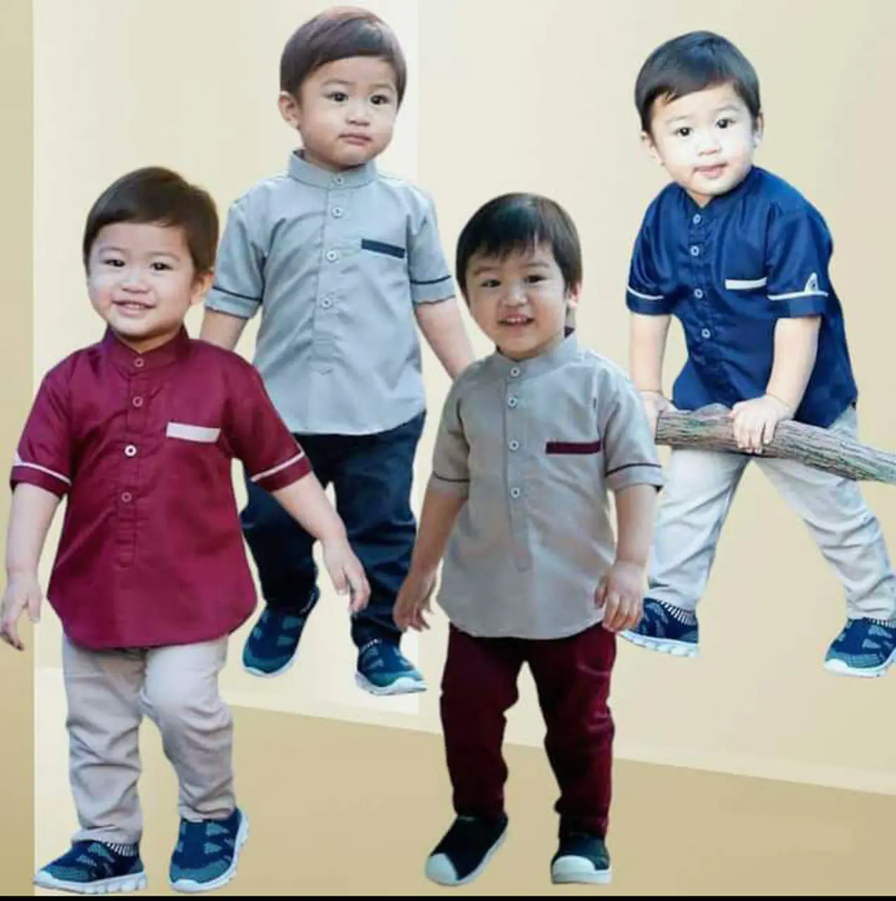 Setelan Kemaja Koko Anak Laki-Laki 1-6 Tahun//Setalan Qurta Anak laki 1-6 tahun // Baju Koko Anak Setelan Baju dan Celana Umur 1-6 Tahun Kain Lembut